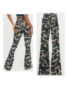 NWT OFFLINE By AERIE Real Me High Waisted Ruched Flare Leggings size XS NEW